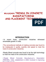 Modern Concrete Manufacturing and Placement Techniques