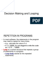 Decision Making and Looping