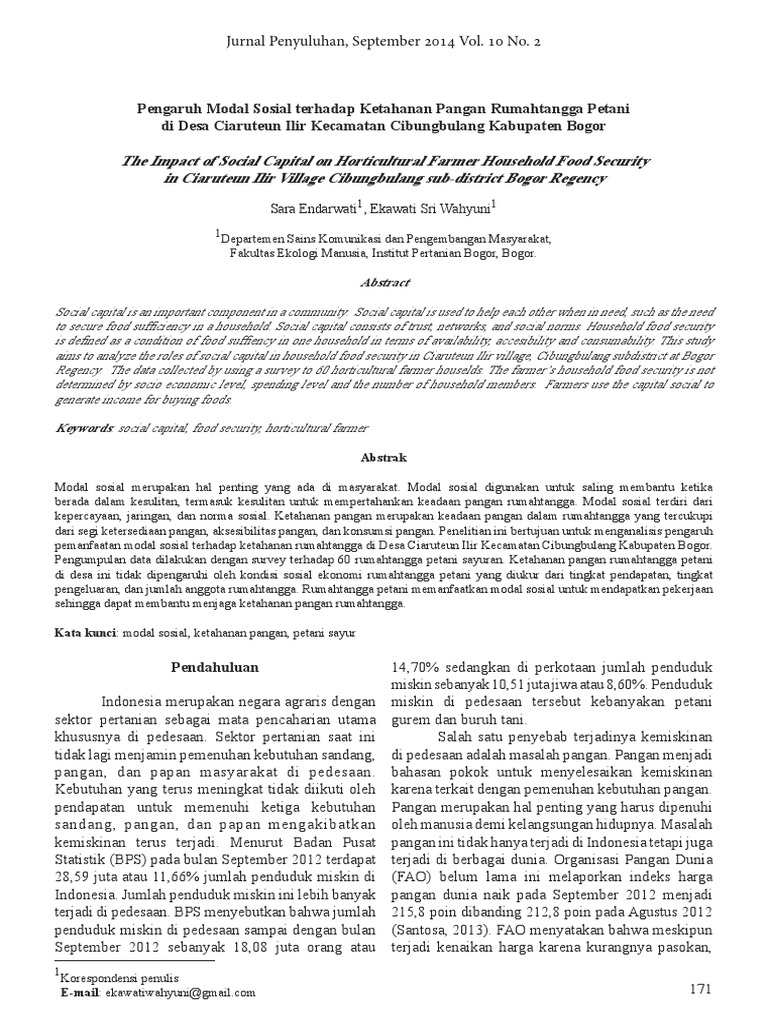 Jurnal Ketahanan Pangan Desa Ilir | PDF | Ilmu Sosial | Teknologi ...