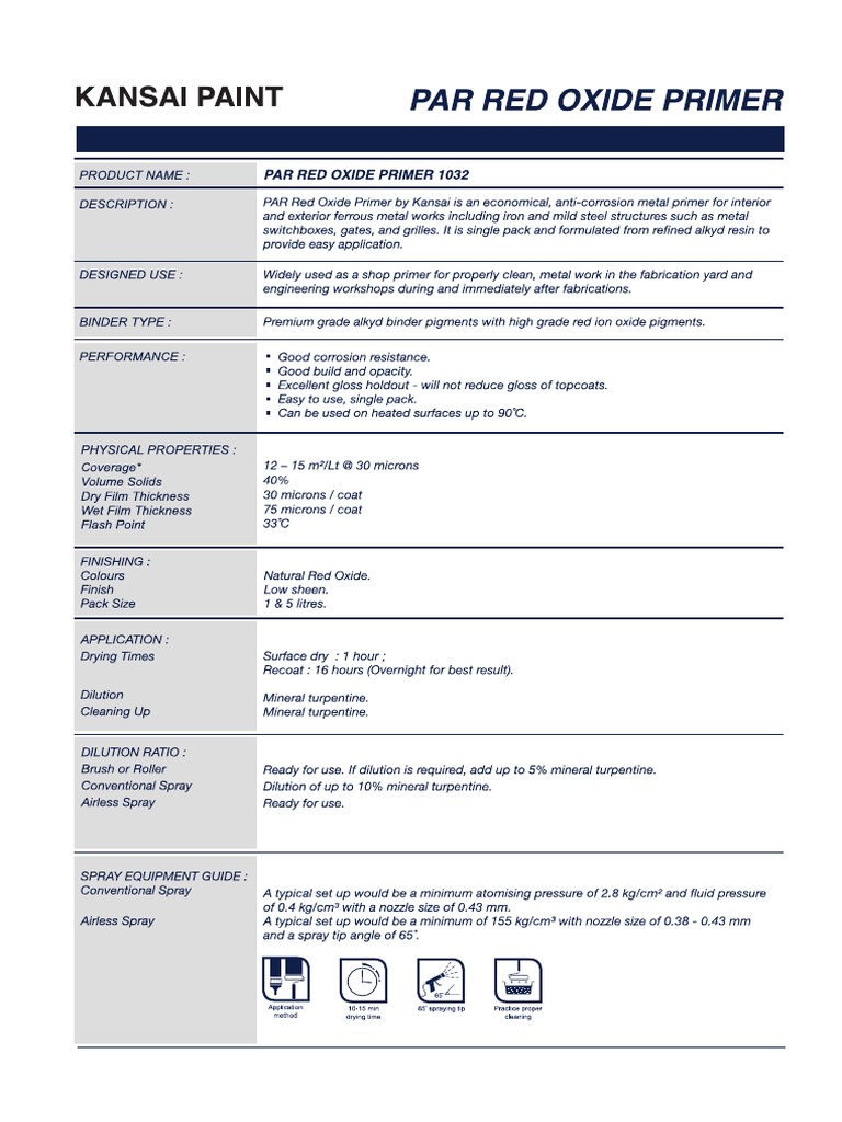 Red Oxide Primer TDS PDF