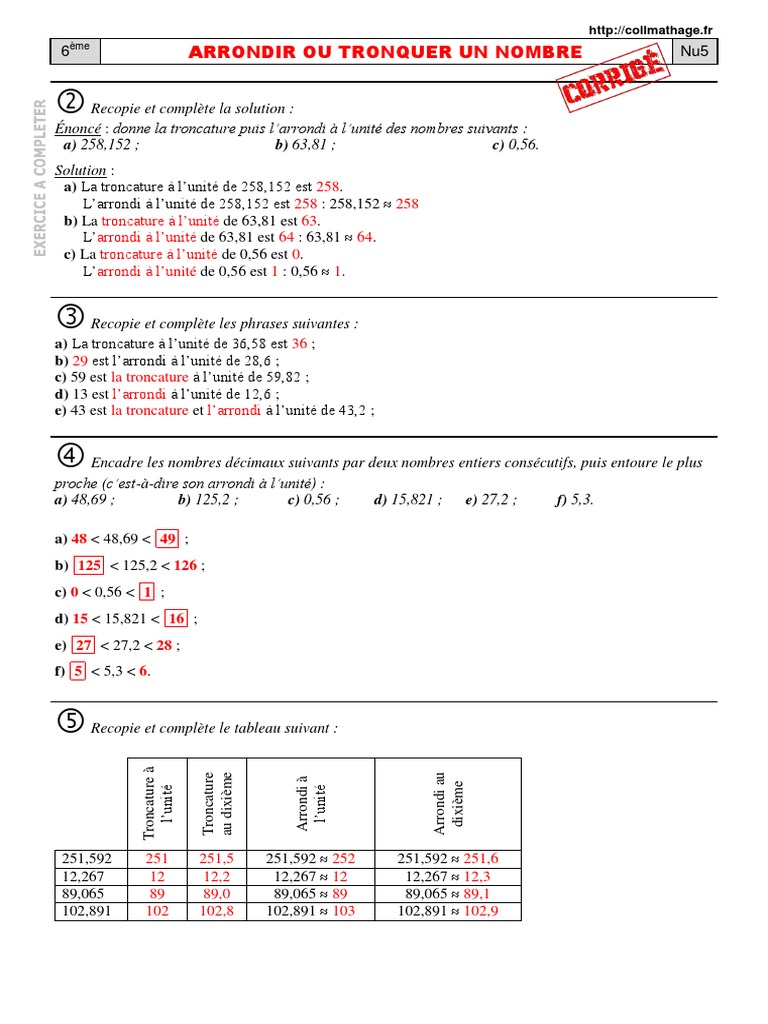 Troncature et Arrondi en Mathématiques | PDF | Analyse numérique ...