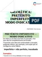 Gramática Pretérito Imperfeito Modo Indicativo - U3