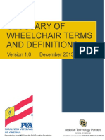 Glossary of Wheelchair Terms and Definitions Version 1 0 December 2013
