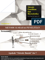 Metode Penelitian & Biostatistika D4 Pertemuan 1