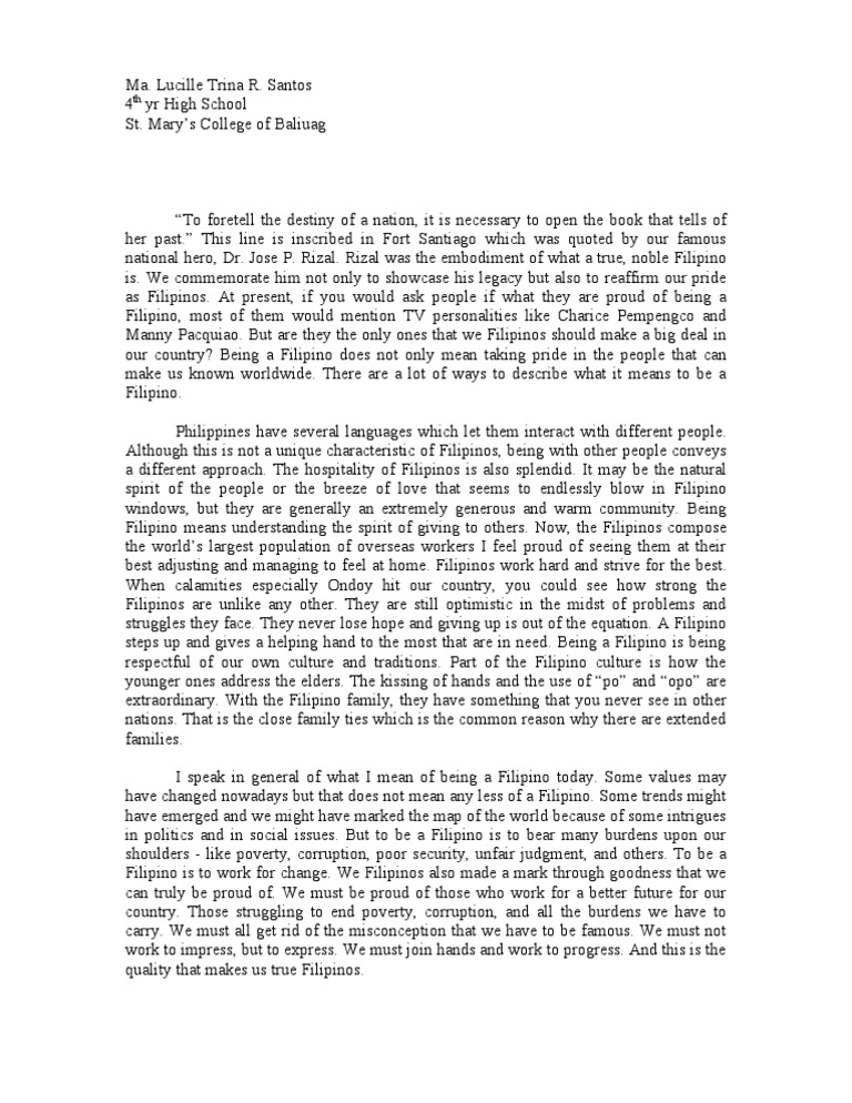 example of essay by filipino writers