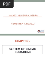 Sma3013 Linear Algebra SEMESTER 1 2020/2021