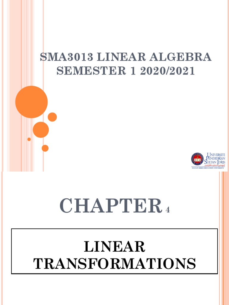 Linear Transformations Overview | PDF | Linear Map | Vector Space