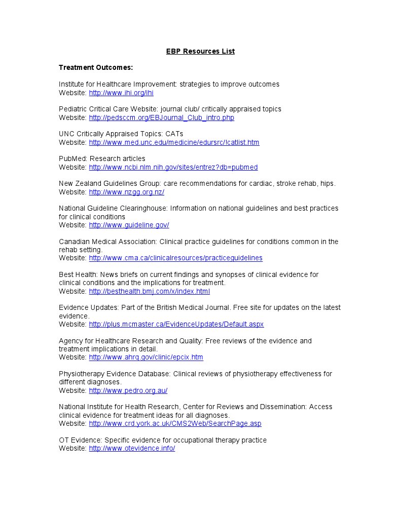 Essential EBP Resources for Healthcare | PDF