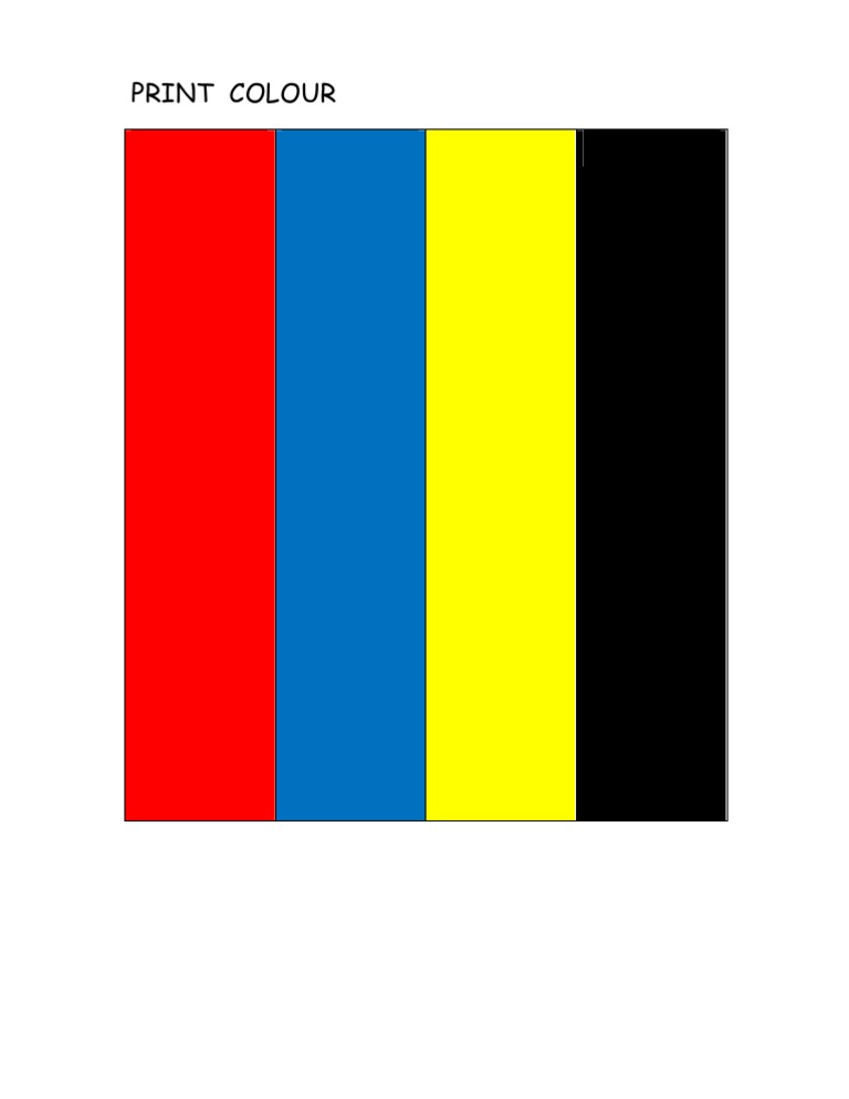 Print Colour Overview | PDF