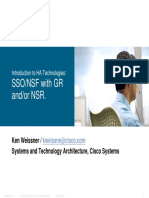 SSO/NSF With GR And/or NSR.: Introduction To HA Technologies