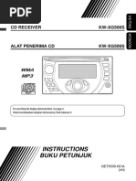 CD Receiver KW-XG506S: Instructions Buku Petunjuk