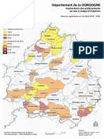Carte Des Restrictions de Prélèvement D'eau en Dordogne