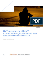 Os “estranhos na cidade” a clínica e a atenção psicossocial num caso de vulnerabilidade social