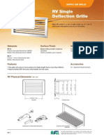 Adjustable single deflection supply air grille