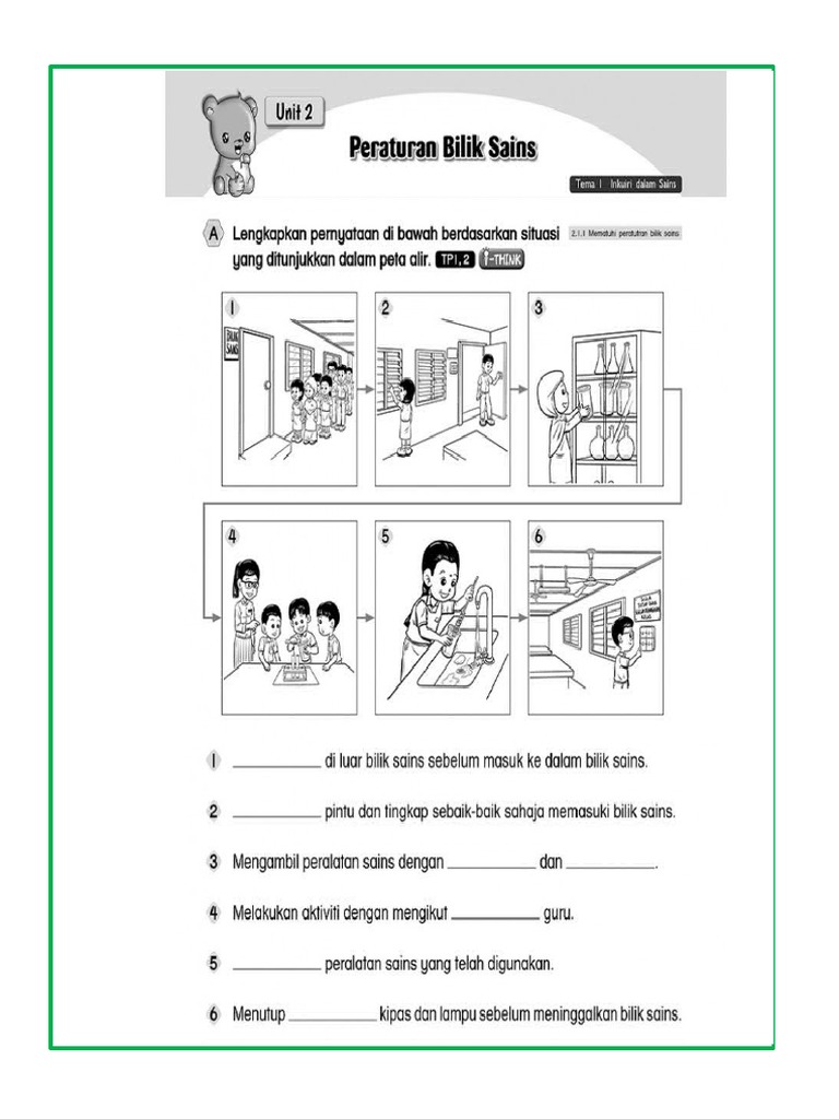Latihan Peraturan Bilik Sains | PDF
