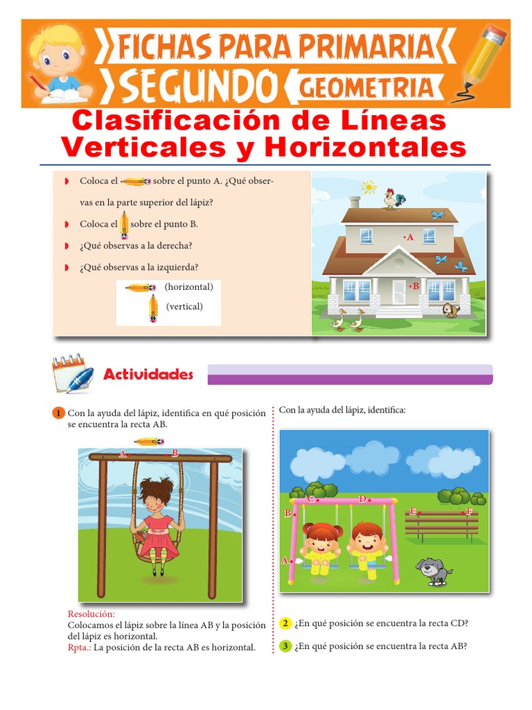 Actividades de Líneas Horizontales y Verticales | PDF