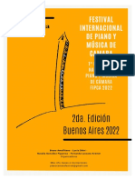 Convocatoria 2° Festival Internacional de Piano y Música de Cámara FIPCa 2022