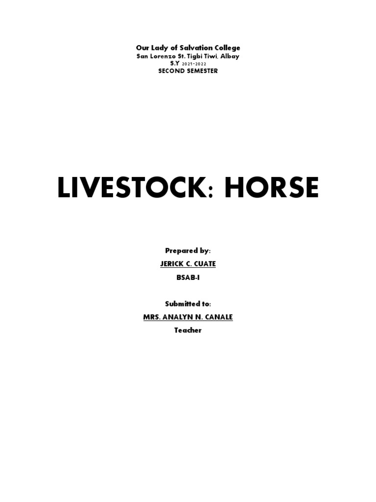 Anatomy and Functions of the Horse A Detailed Look at Equine Systems Biology Diagrams