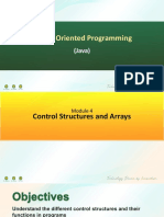 Module 4 Control Structures and Arrays