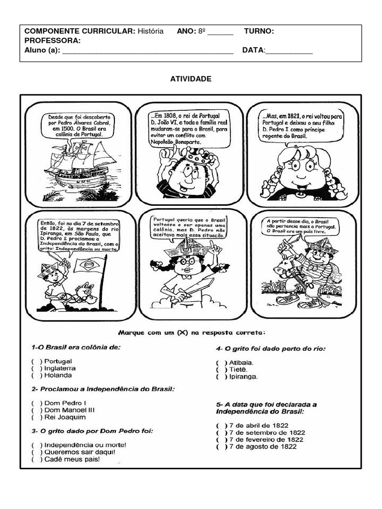 Atividade de História Adaptada | PDF