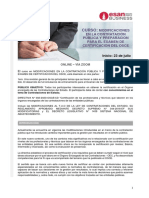 Folleto - Curso Modificaciones en La Contrataci N P Blica y Preparaci N Examen de Osce - Julio 2022