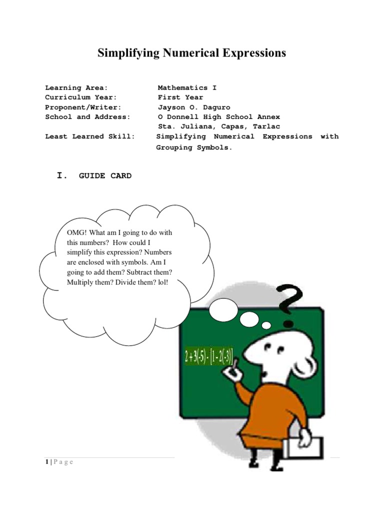 Strategic Intervention Materials (Mathematics I S.Y. 2011 2012