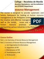 Human Resource Management: Expanded Tertiary Education Equivalency and Accreditation Program (ETEEAP) Department