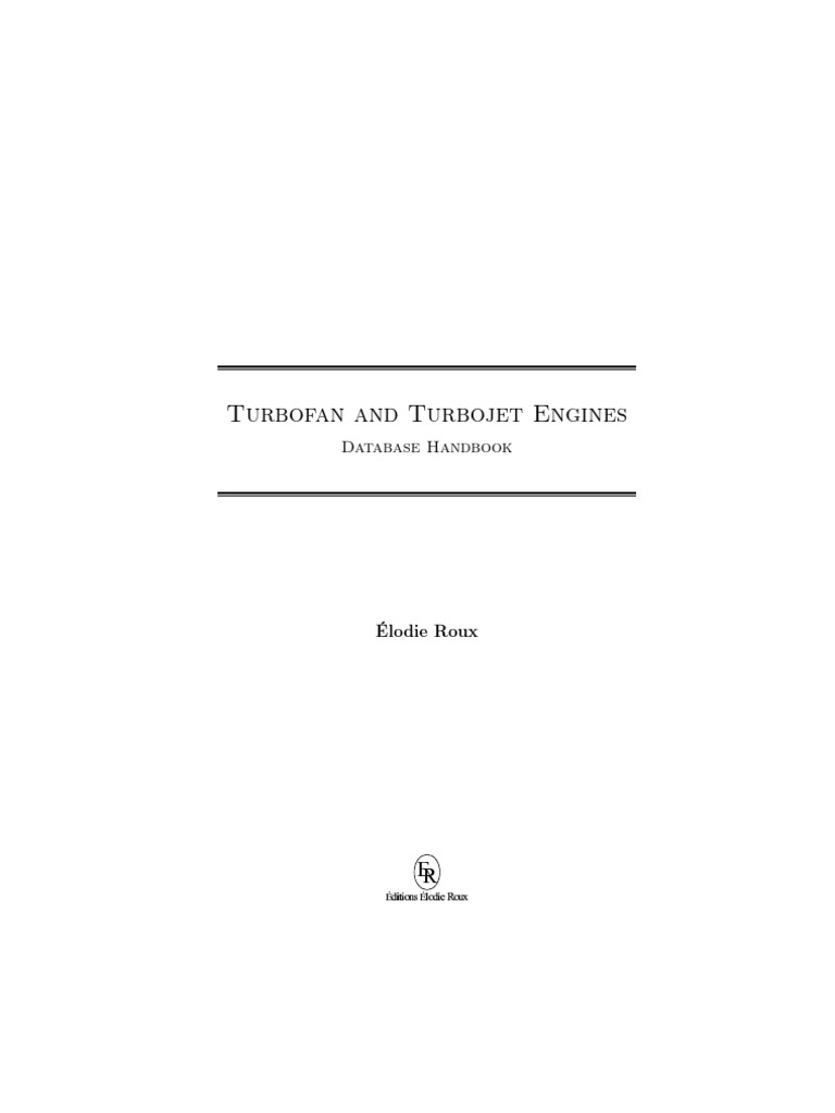 Turbofan & Turbojet Engines Database Hanbook - Roux | PDF | Internal ...