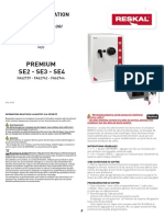 Premium SE2 - SE3 - SE4: Notice D'Utilisation