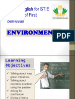 Result English For STIE Students of First Semester: Environment