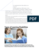Types of Learning Disabilities
