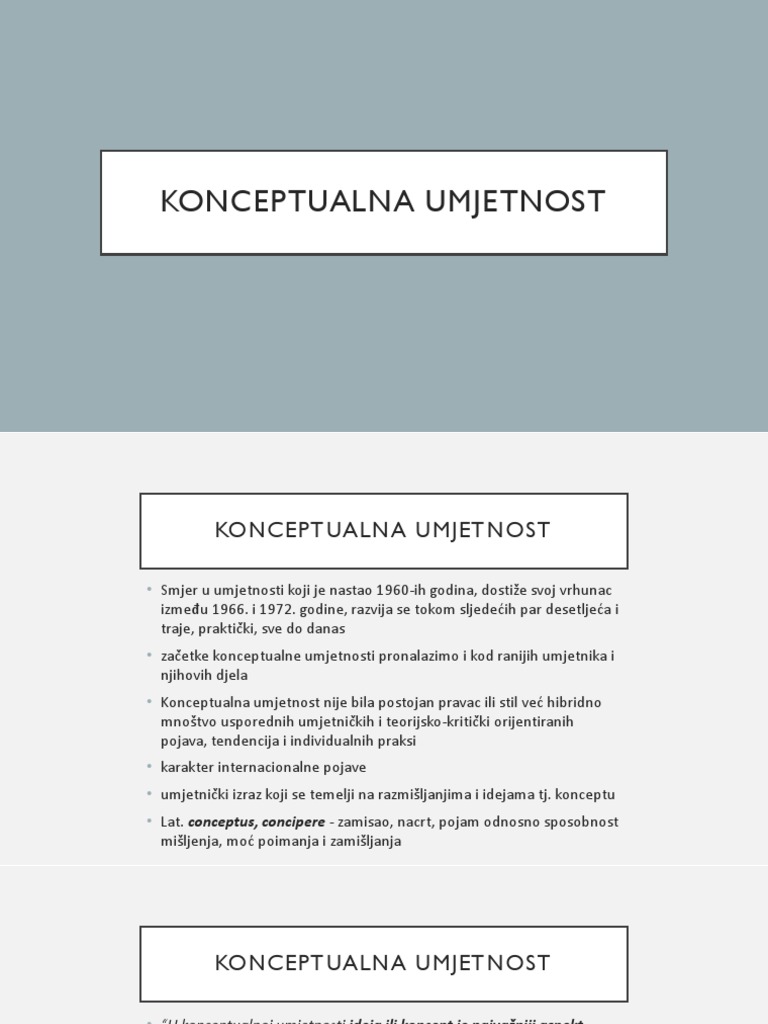Konceptualna Umjetnost | PDF