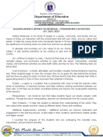 Department of Education: Accomplishment Report On Remedial / Enhancement Activities S.Y. 2021-2022