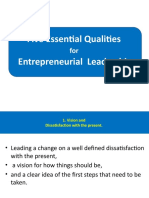 Entrpreneurial Leadership - Five Essentials - Wip
