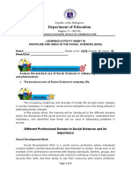 Department of Education: Different Professional Domain in Social Sciences and Its Importance