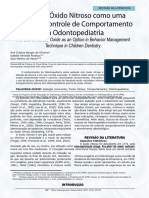 O Uso Do Óxido Nitroso Como Uma Opção No Controle de Comportamento em Odontopediatria