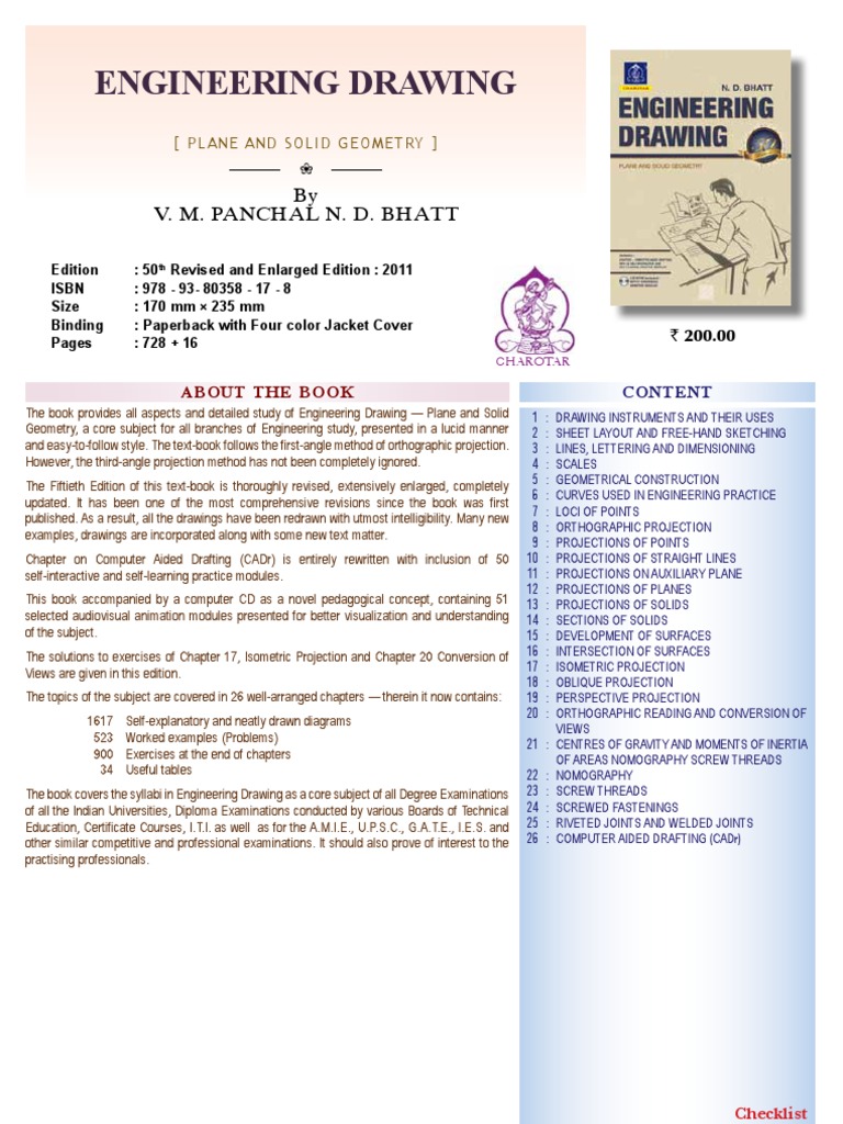 ENGINEERING DRAWING BY ND BHATT 50TH EDITION DOWNLOAD