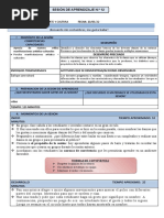 Sesión de aprendizaje sobre danzas tradicionales