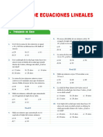 Planteo de Ecuaciones Lineales Tercer Grado de Secundaria