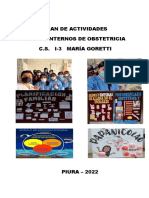 Plan de actividades obstétricas C.S. María Goretti 2022
