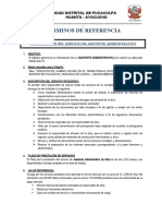 02 - TDR - Asistente Administrativo