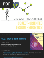 Lingi2252 - Prof. Kim Mens: Object-Oriented Design Heuristics