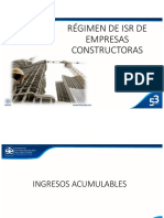 Régimen de ISR de Constructoras IEE Mty 2022