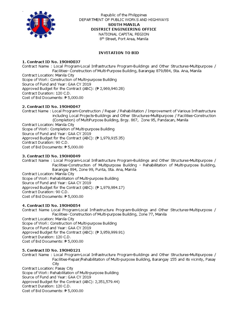 South Manila District Engineering Office PDF Manila Justice