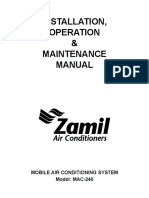 Installation, Operation & Maintenance Manual: Mobile Air Conditioning System Model: MAC-240