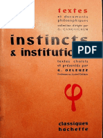 Instincts Et Institutions by Gilles Deleuze