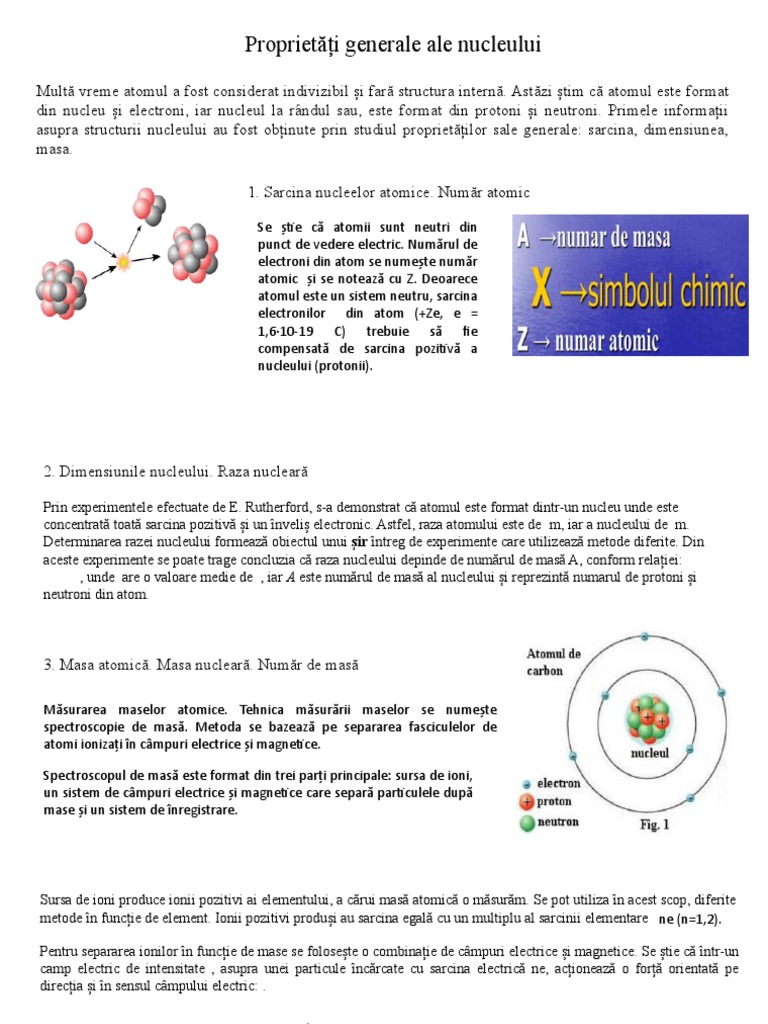Proprietati Generale Ale Nucleului | PDF