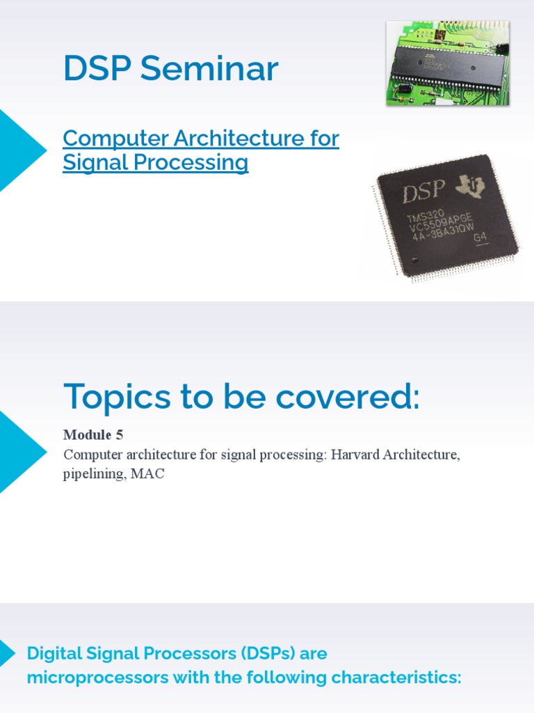 DSP Seminar-Architecture | PDF | Digital Signal Processor | Central ...