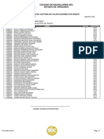 Colegio de Bachilleres Del Estado de Veracruz: Reporte de Captura de Calificaciones Por Grupo