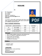 Himansu Panda Resume